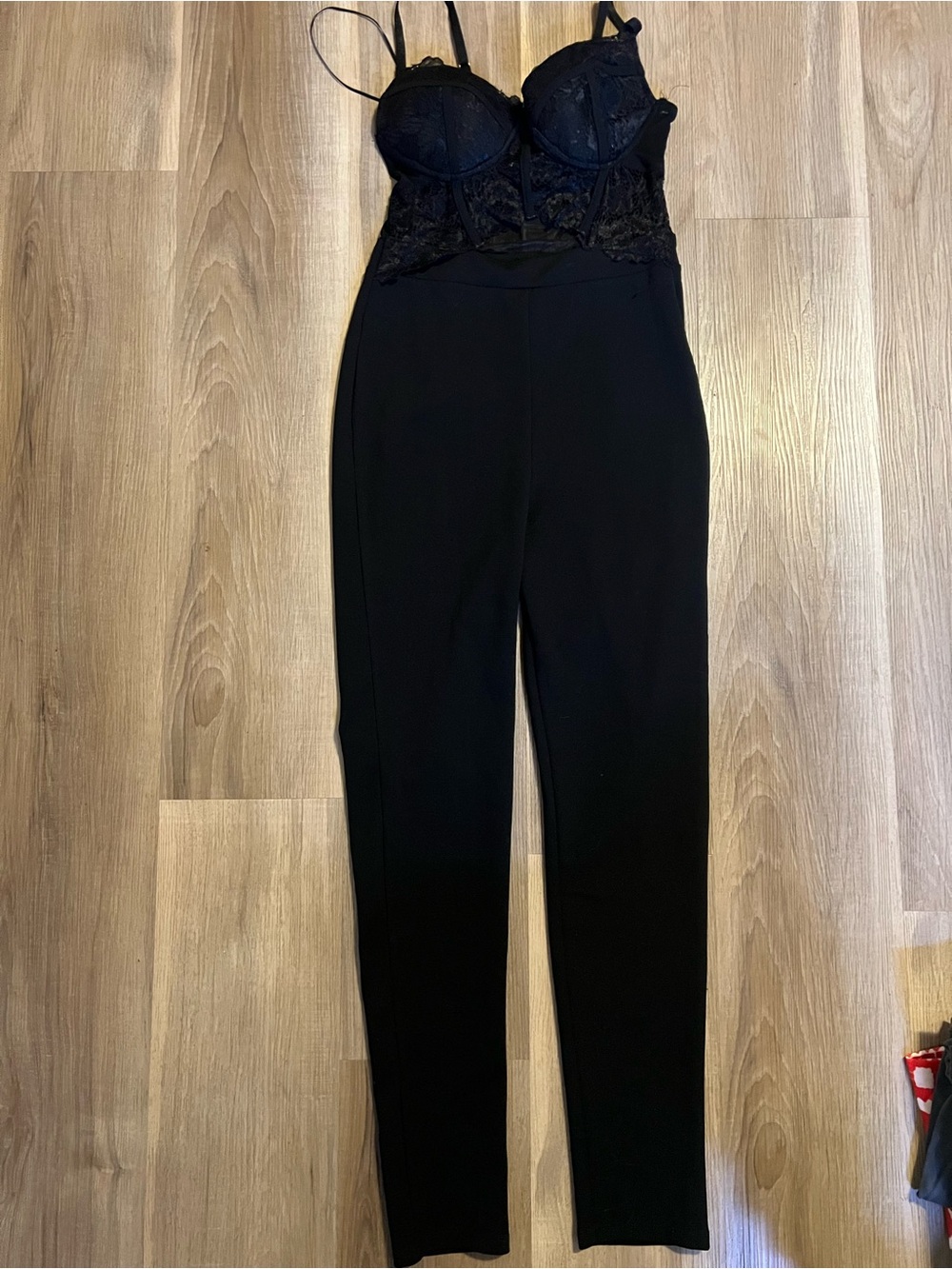 Blashe Black Corset-Top Jumpsuit - Sleek Evening One-Piece Sz small